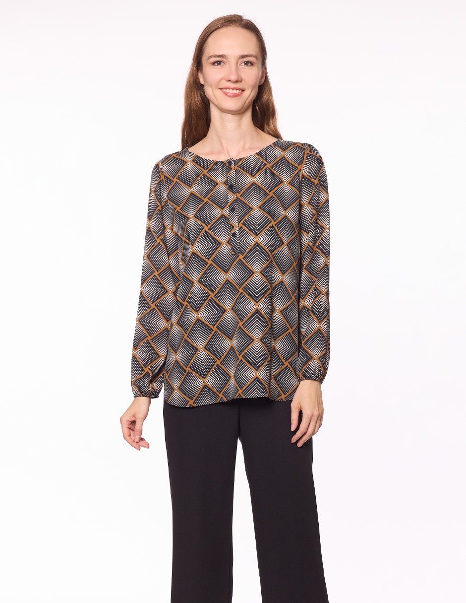Blusa manga larga para mujer