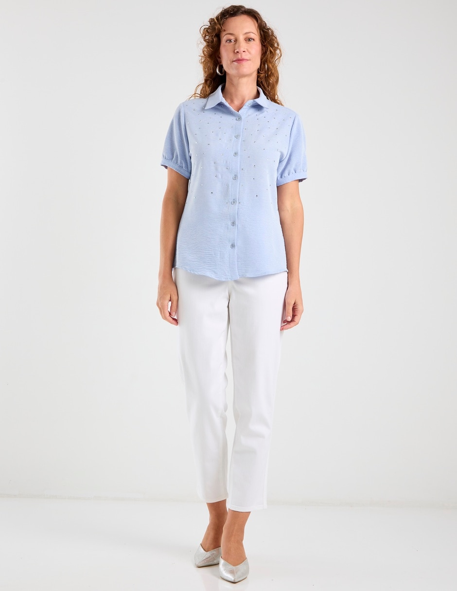 Jeans slim cintura media para mujer 2