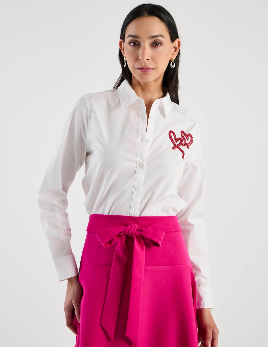 Blusa camisera manga larga para mujer