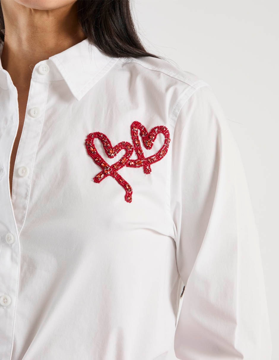 Blusa camisera manga larga para mujer 4