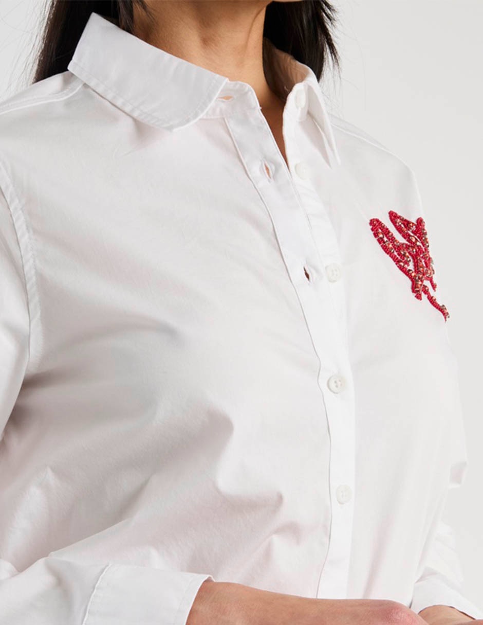Blusa camisera manga larga para mujer 5
