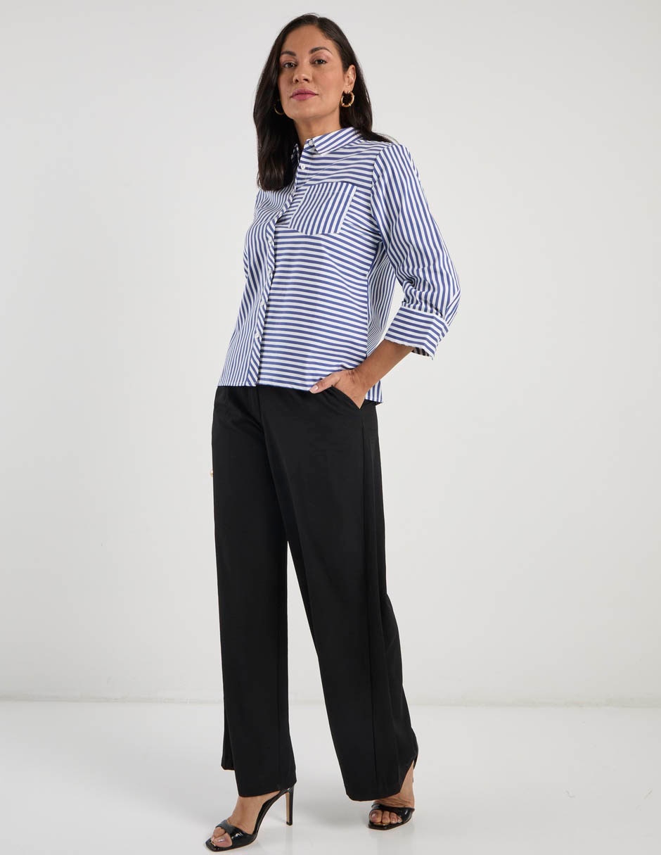 Blusa camisera manga 3/4 para mujer 3