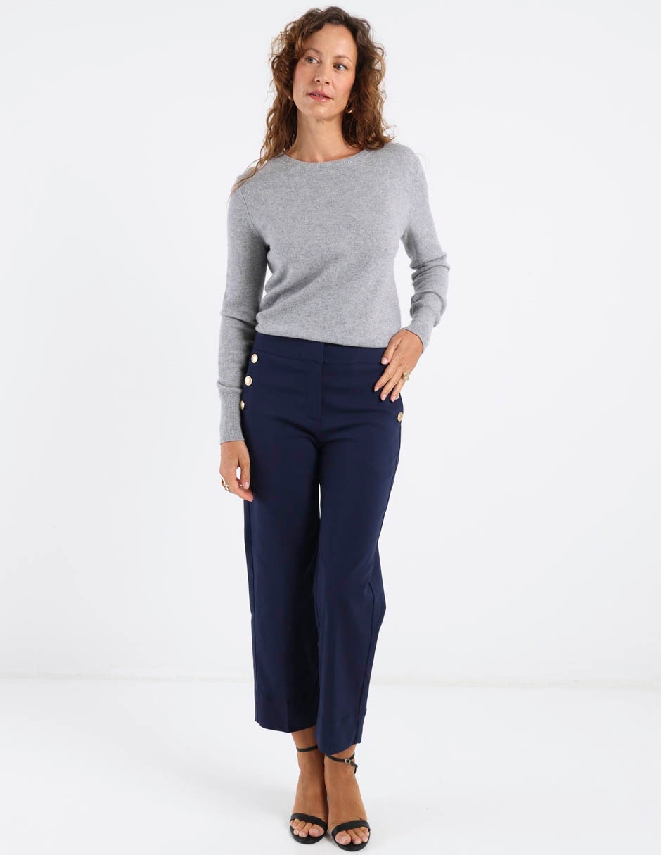 Pantalón capri straight para mujer
