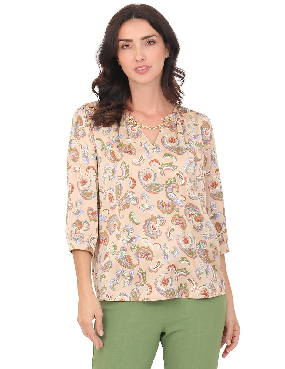 Blusa manga 3/4 para mujer