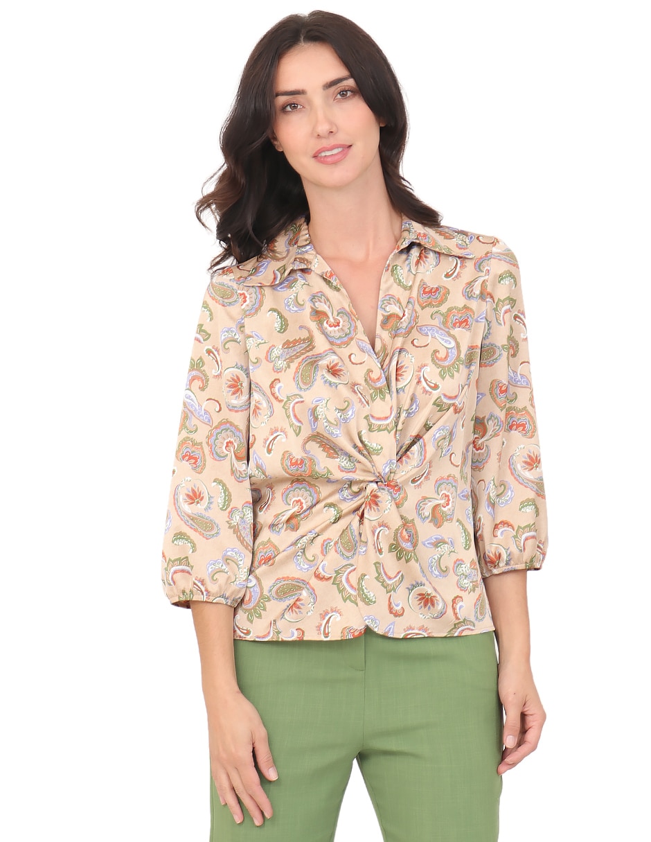 Blusa manga 3/4 para mujer