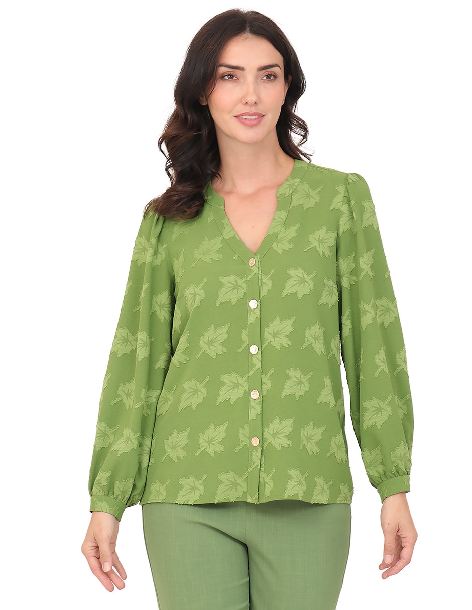 Blusa manga larga para mujer
