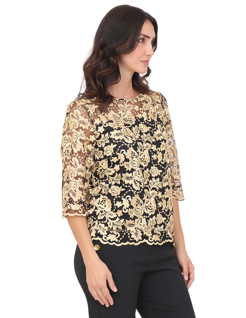 Blusa manga 3/4 para mujer 5