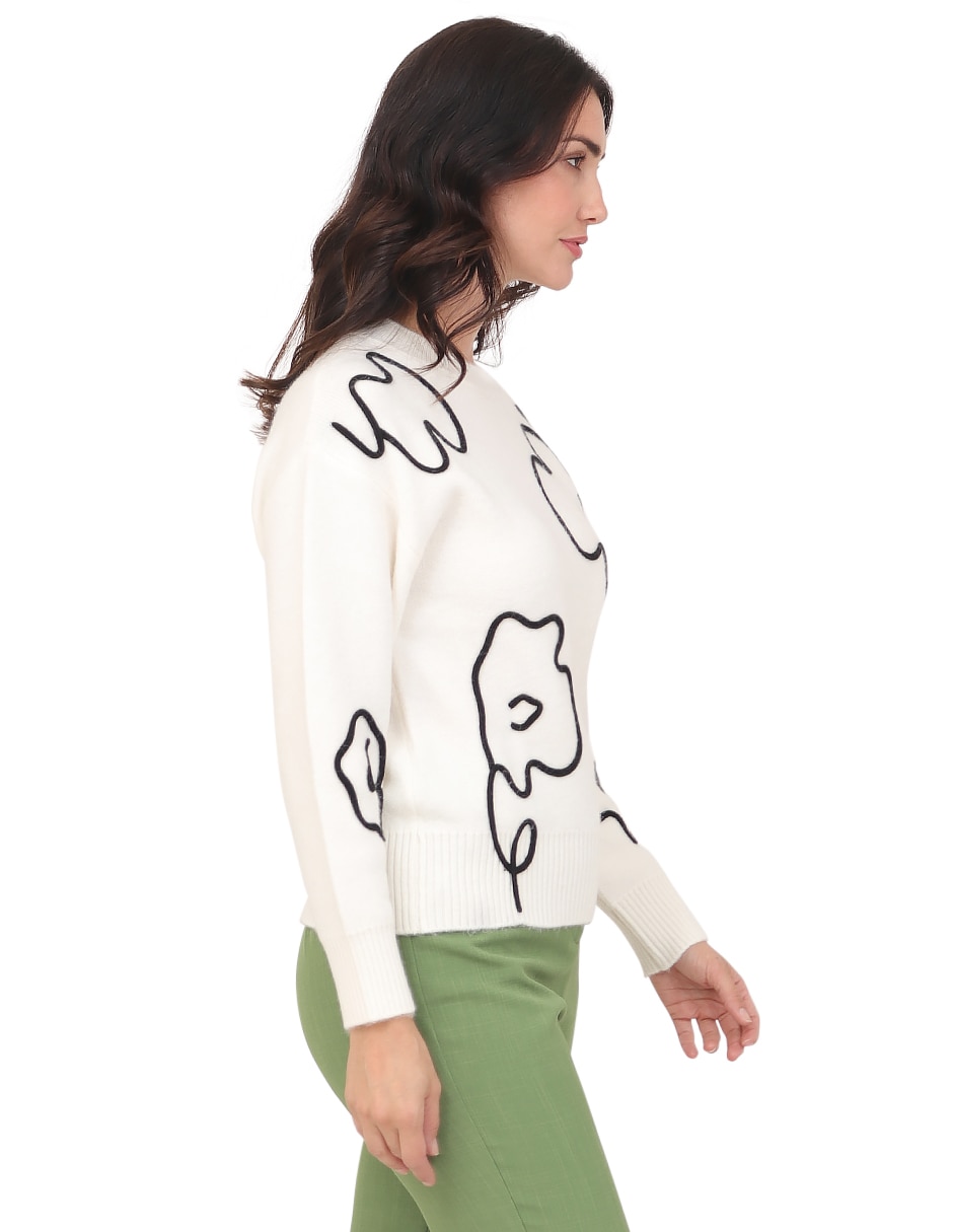 Suéter cuello redondo para mujer 3
