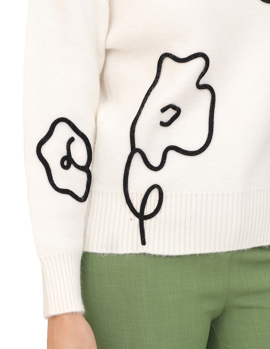 Suéter cuello redondo para mujer 4