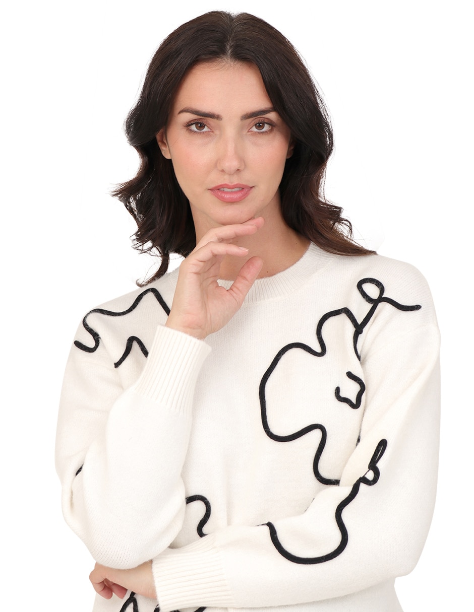 Suéter cuello redondo para mujer 5