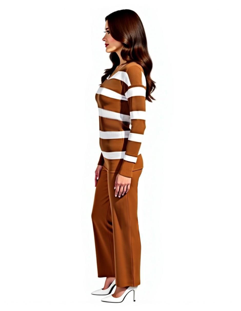 Conjunto casual de algodón para mujer 2 piezas 2