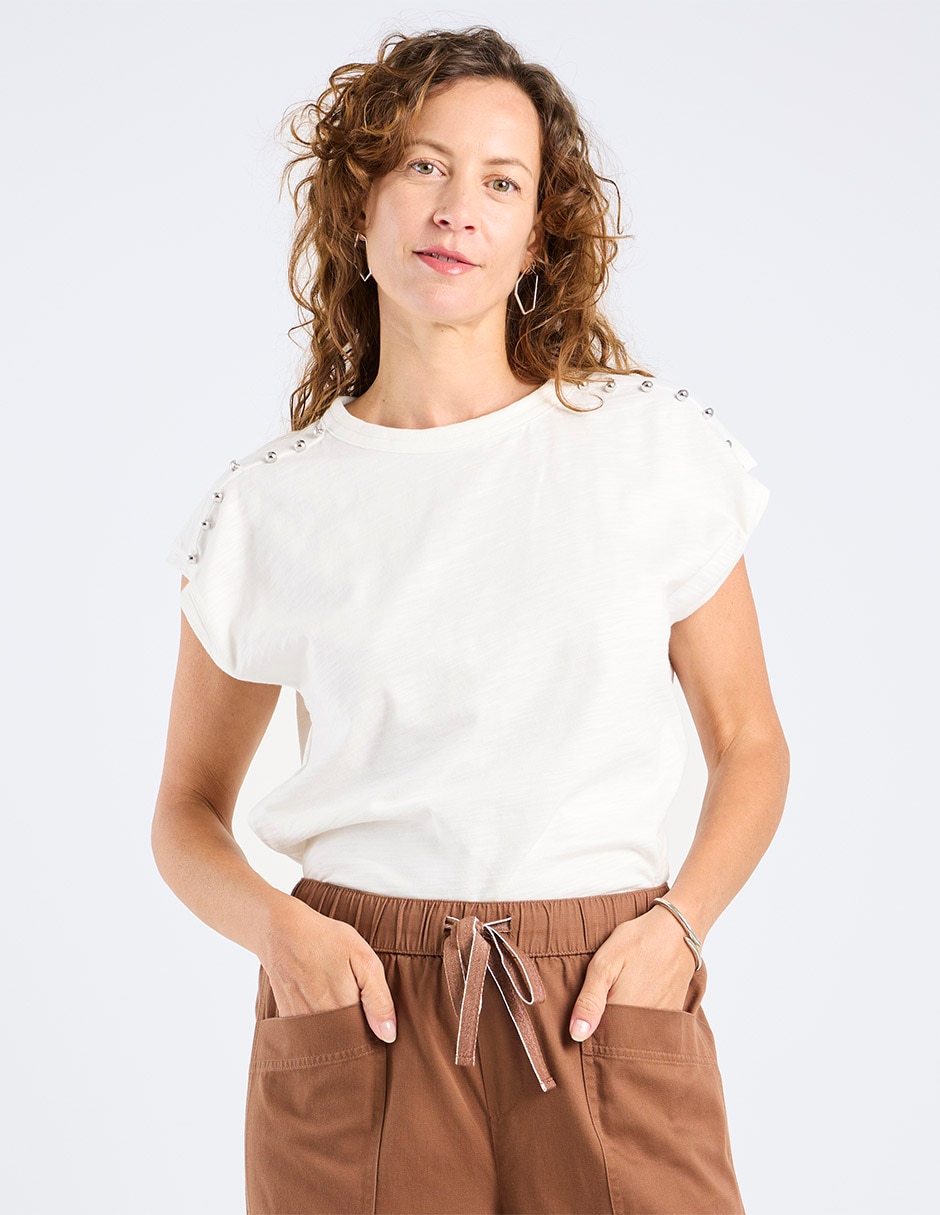 Blusa manga corta para mujer