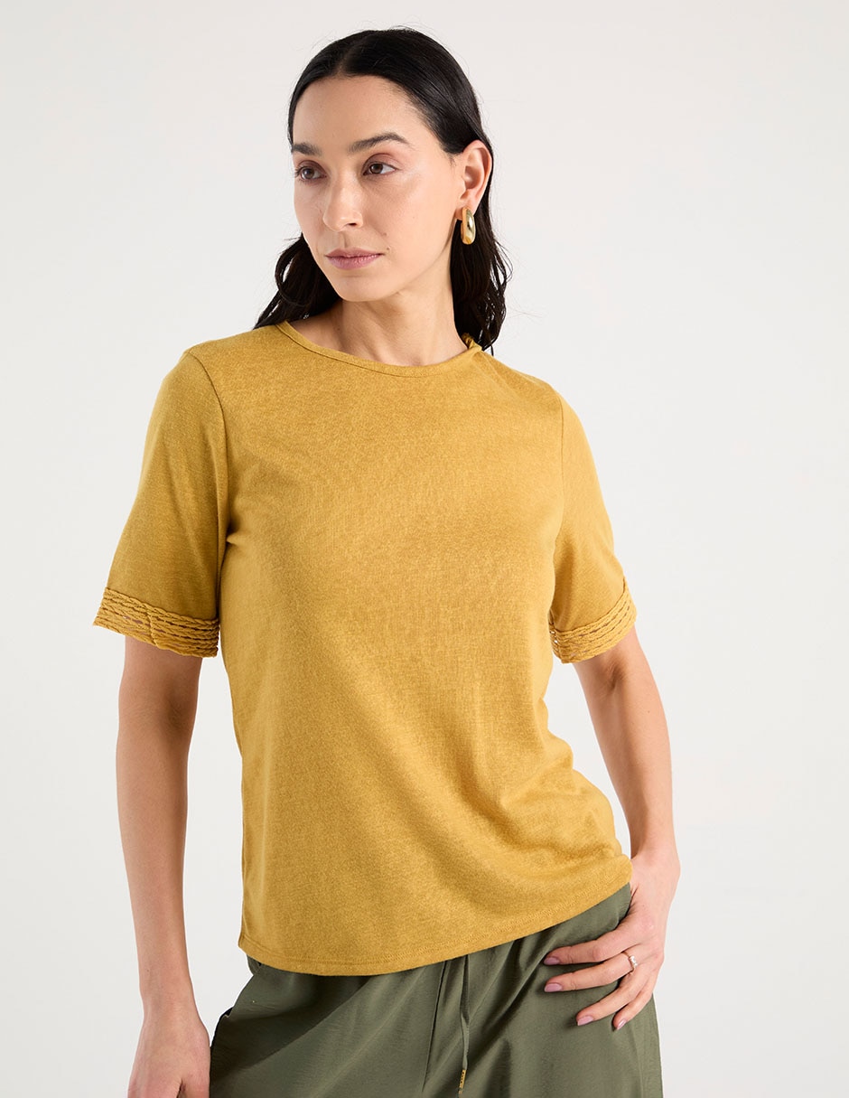 Blusa manga corta para mujer
