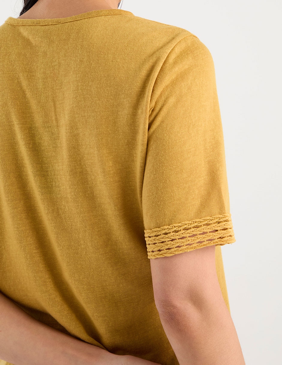 Blusa manga corta para mujer 4