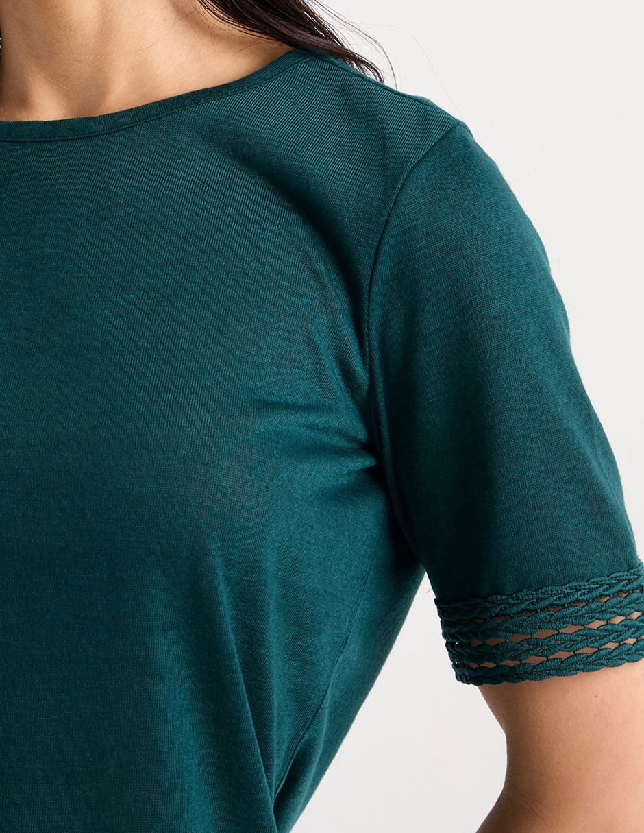 Blusa manga corta para mujer 4