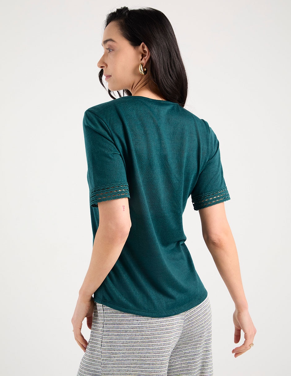 Blusa manga corta para mujer 6