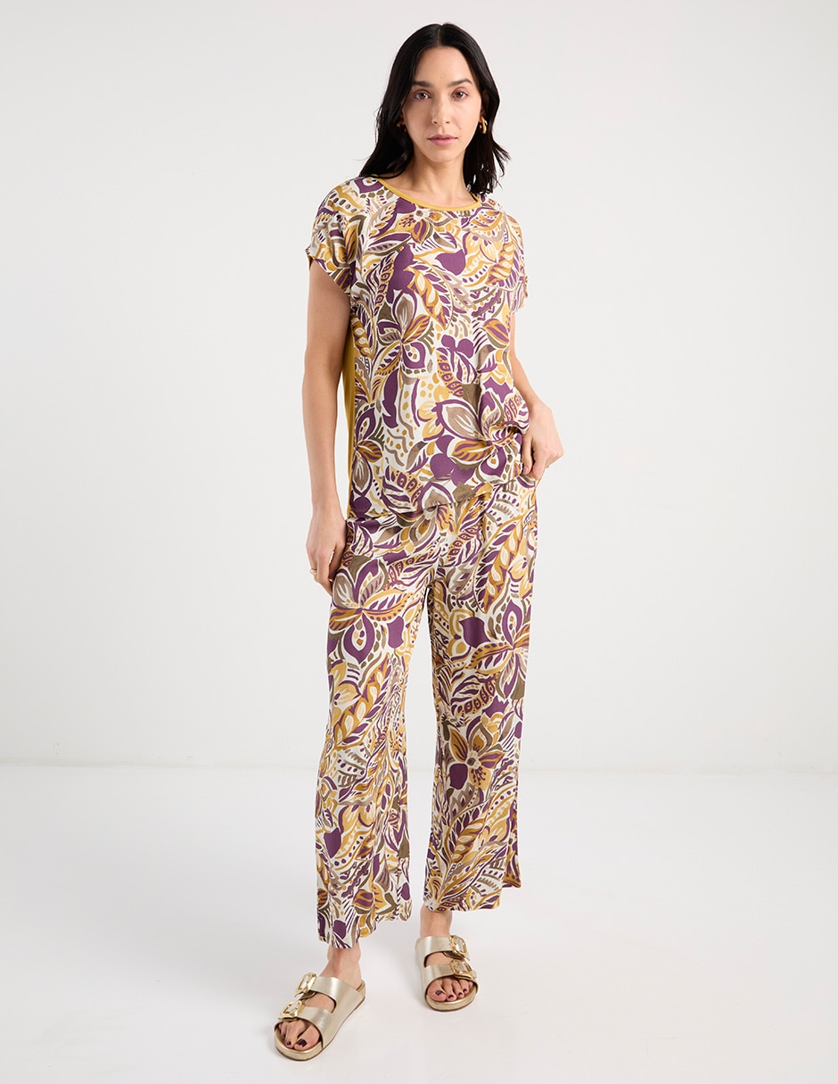 Blusa Damaia Atelier manga corta para mujer