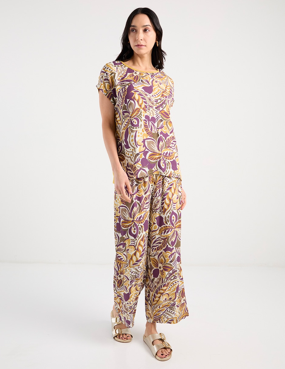 Blusa Damaia Atelier manga corta para mujer