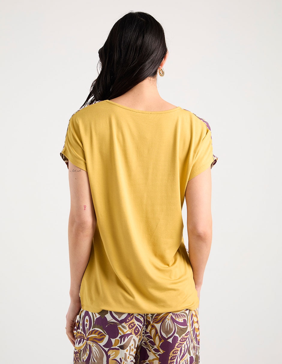 Blusa Damaia Atelier manga corta para mujer