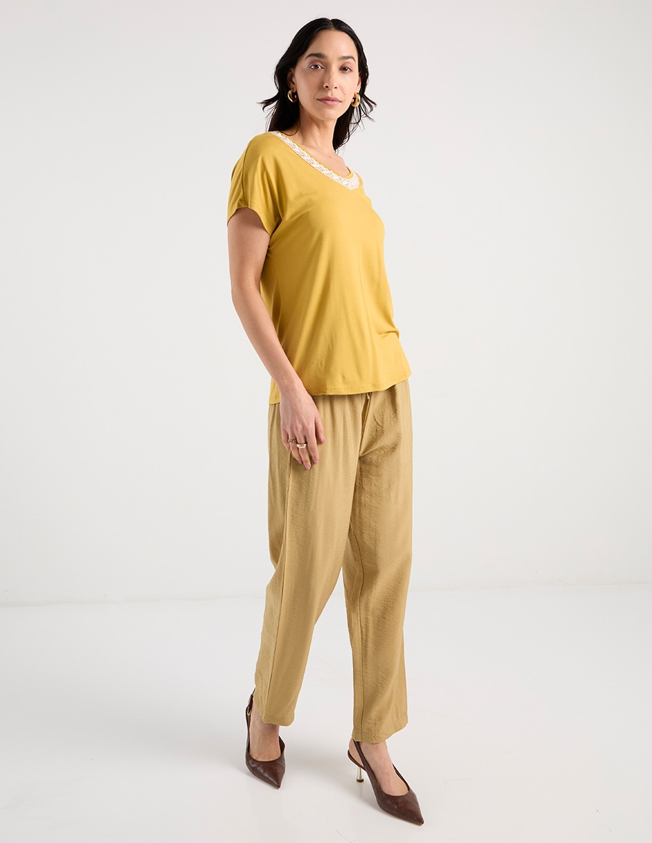 Blusa manga corta para mujer 3