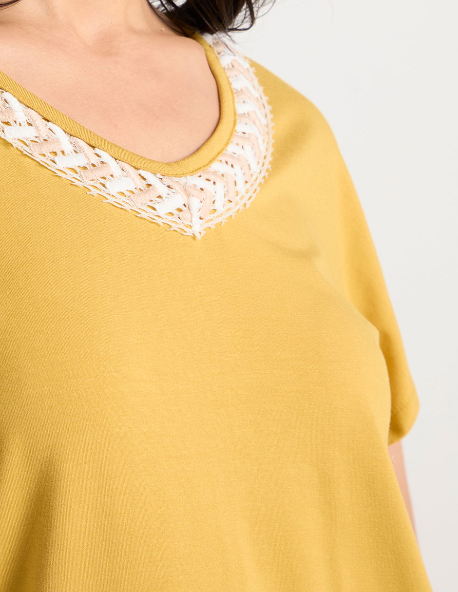 Blusa manga corta para mujer 4