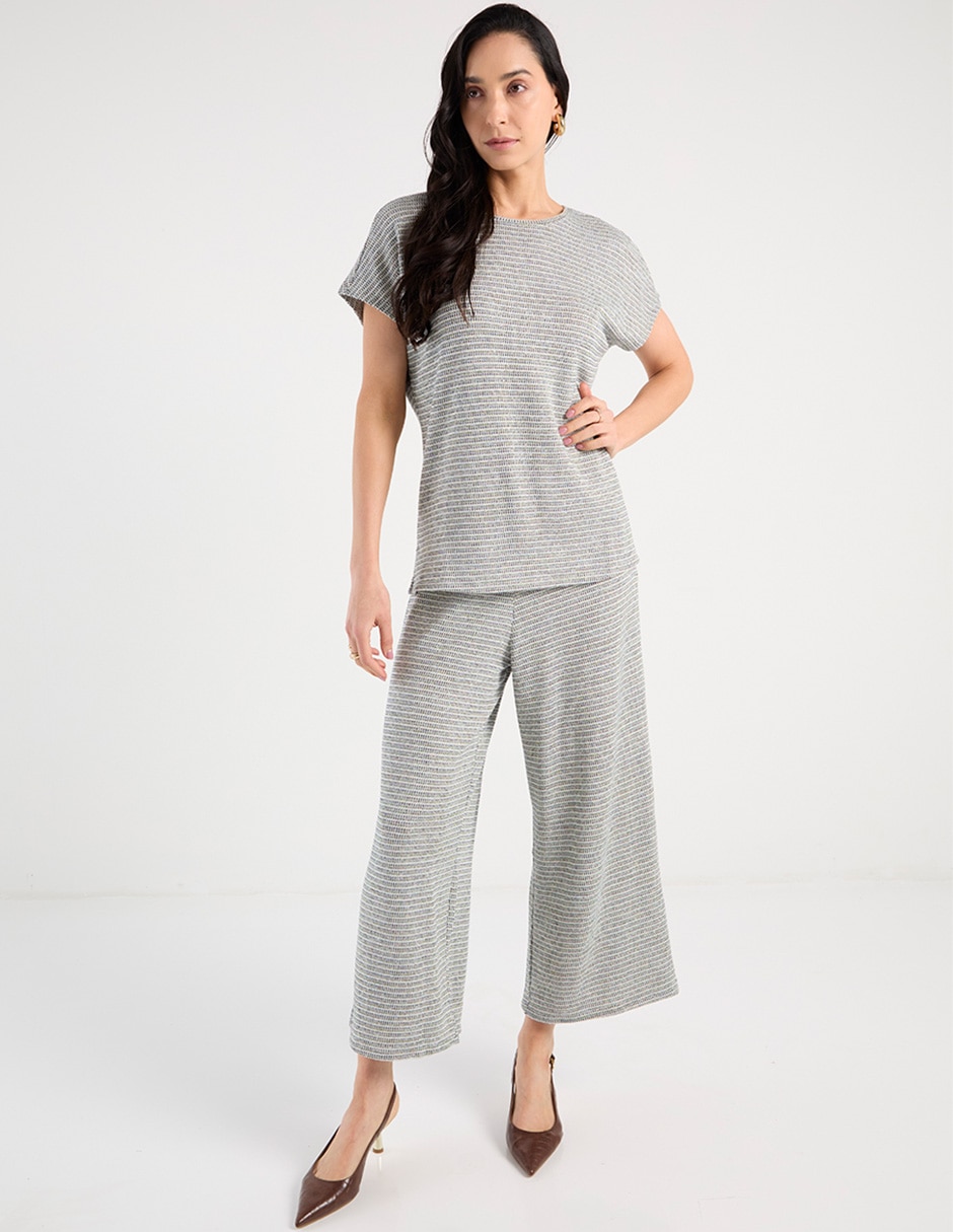 Pantalón coulotte amplio para mujer 2