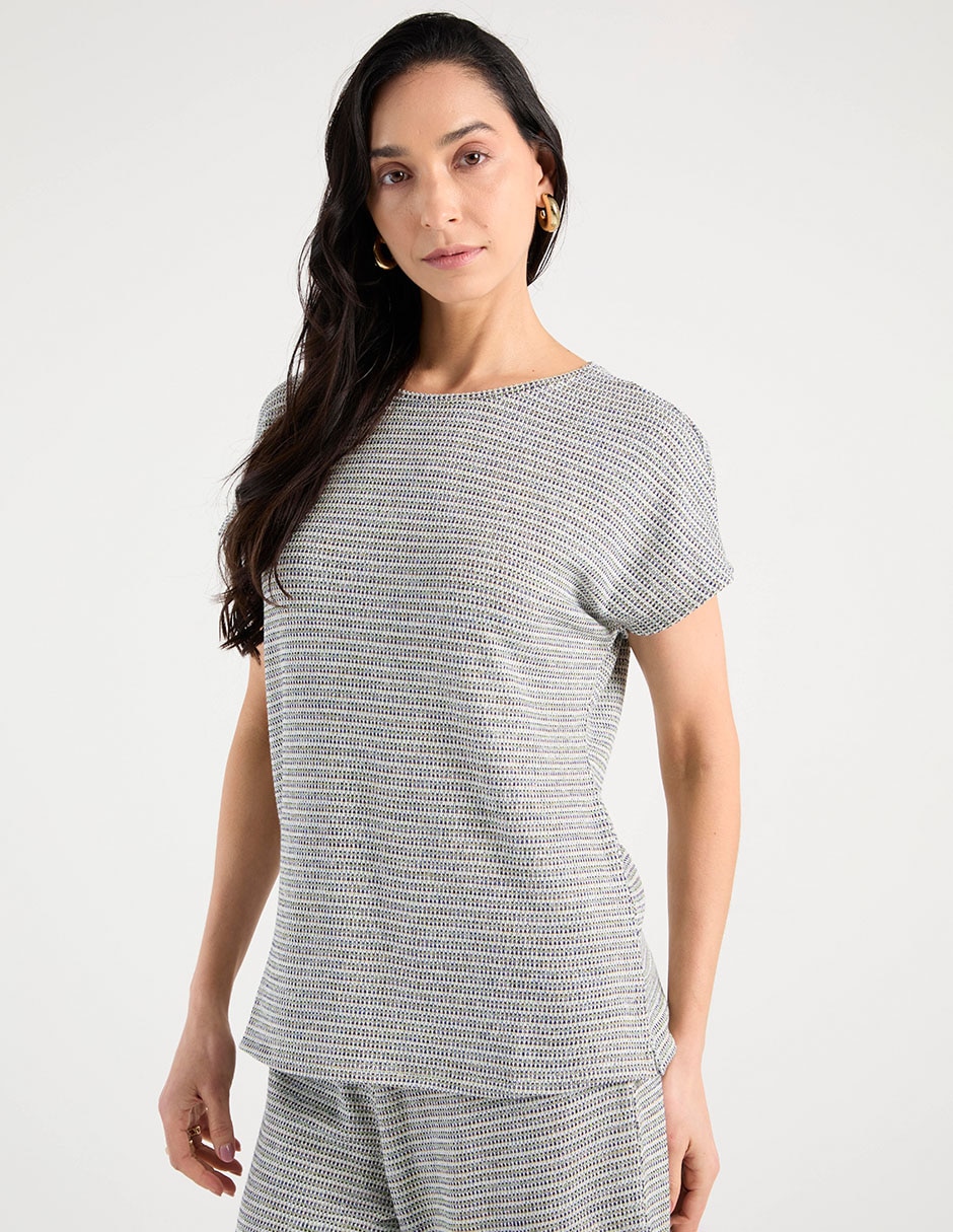 Blusa manga corta para mujer