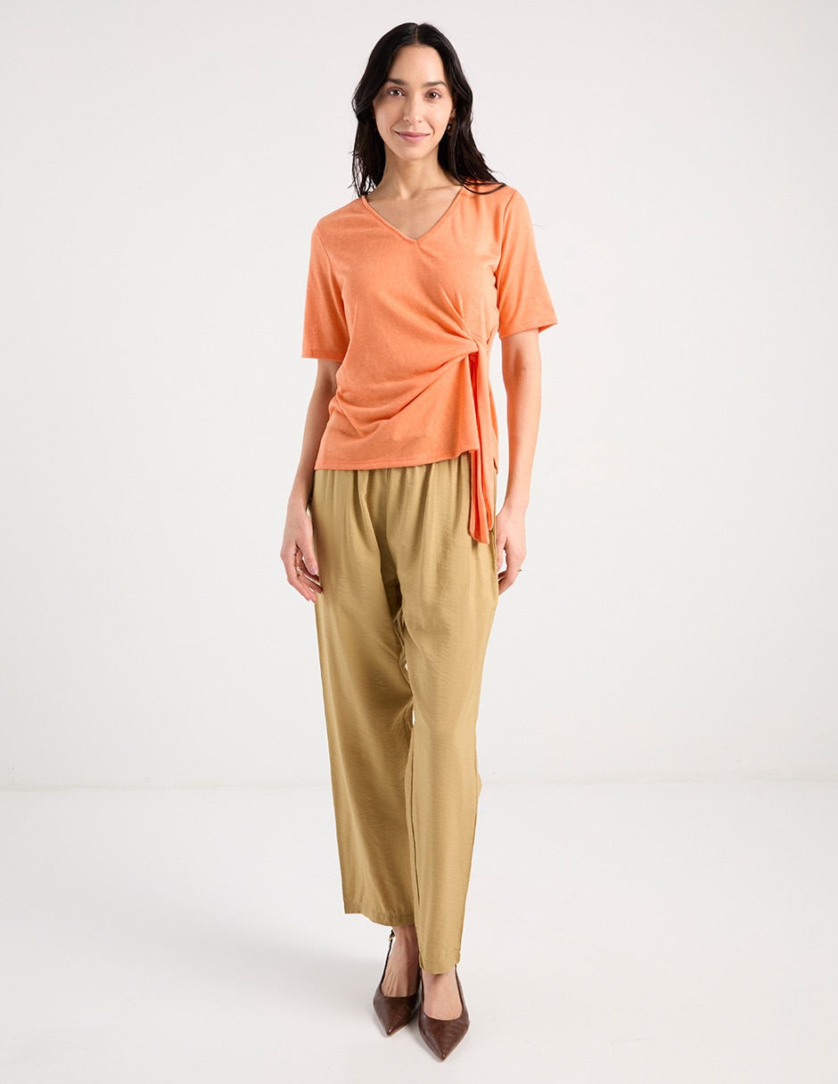 Blusa Damaia Atelier manga corta para mujer