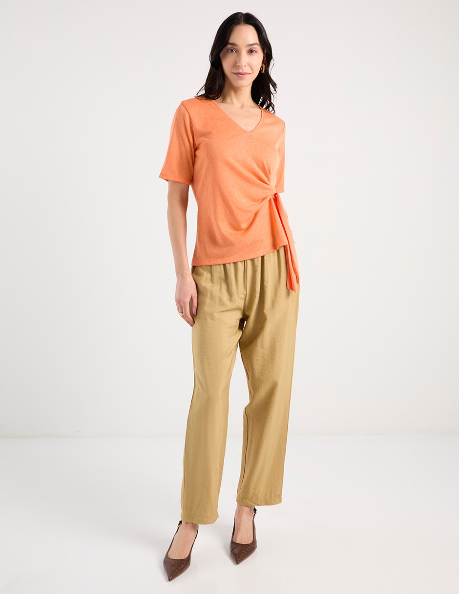 Blusa Damaia Atelier manga corta para mujer