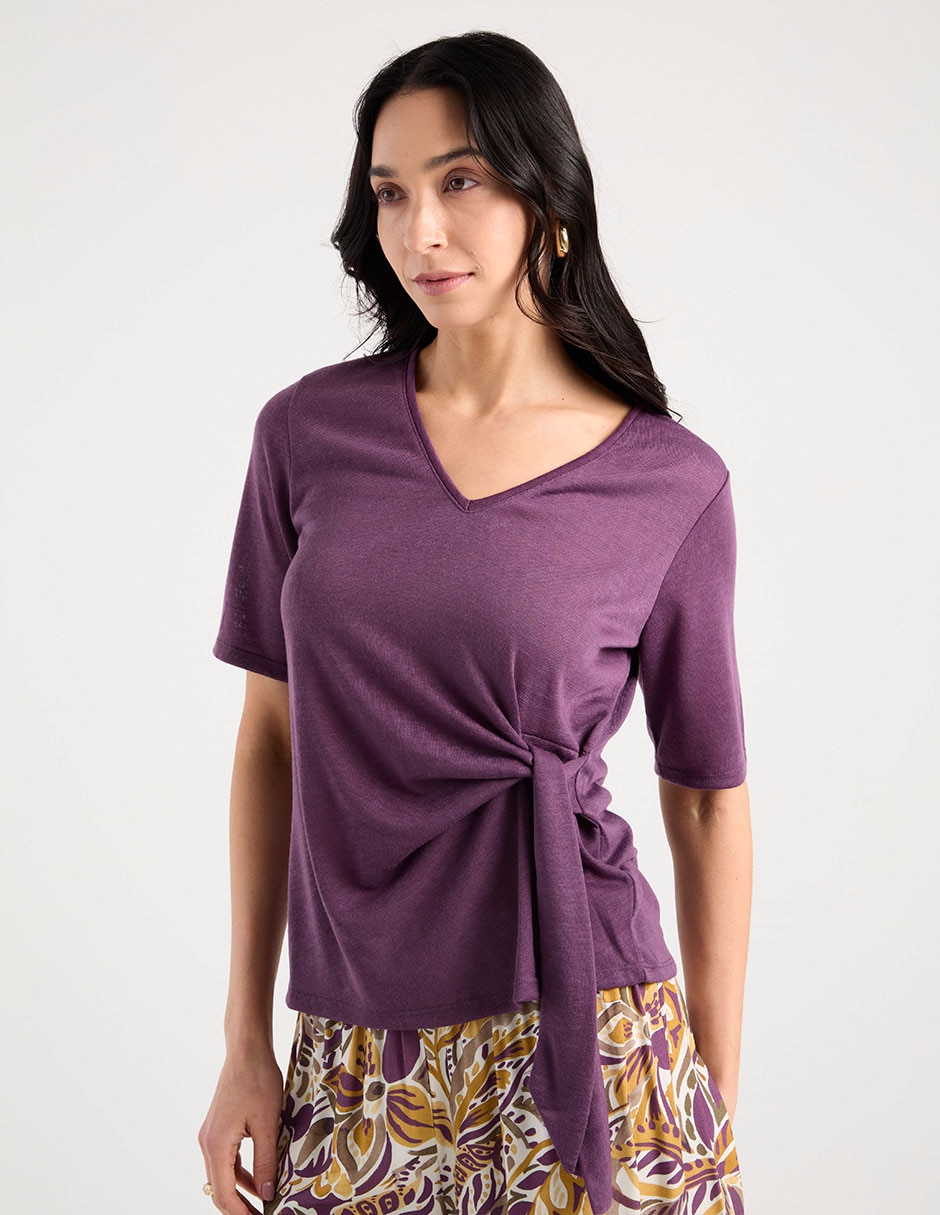 Blusa manga corta para mujer