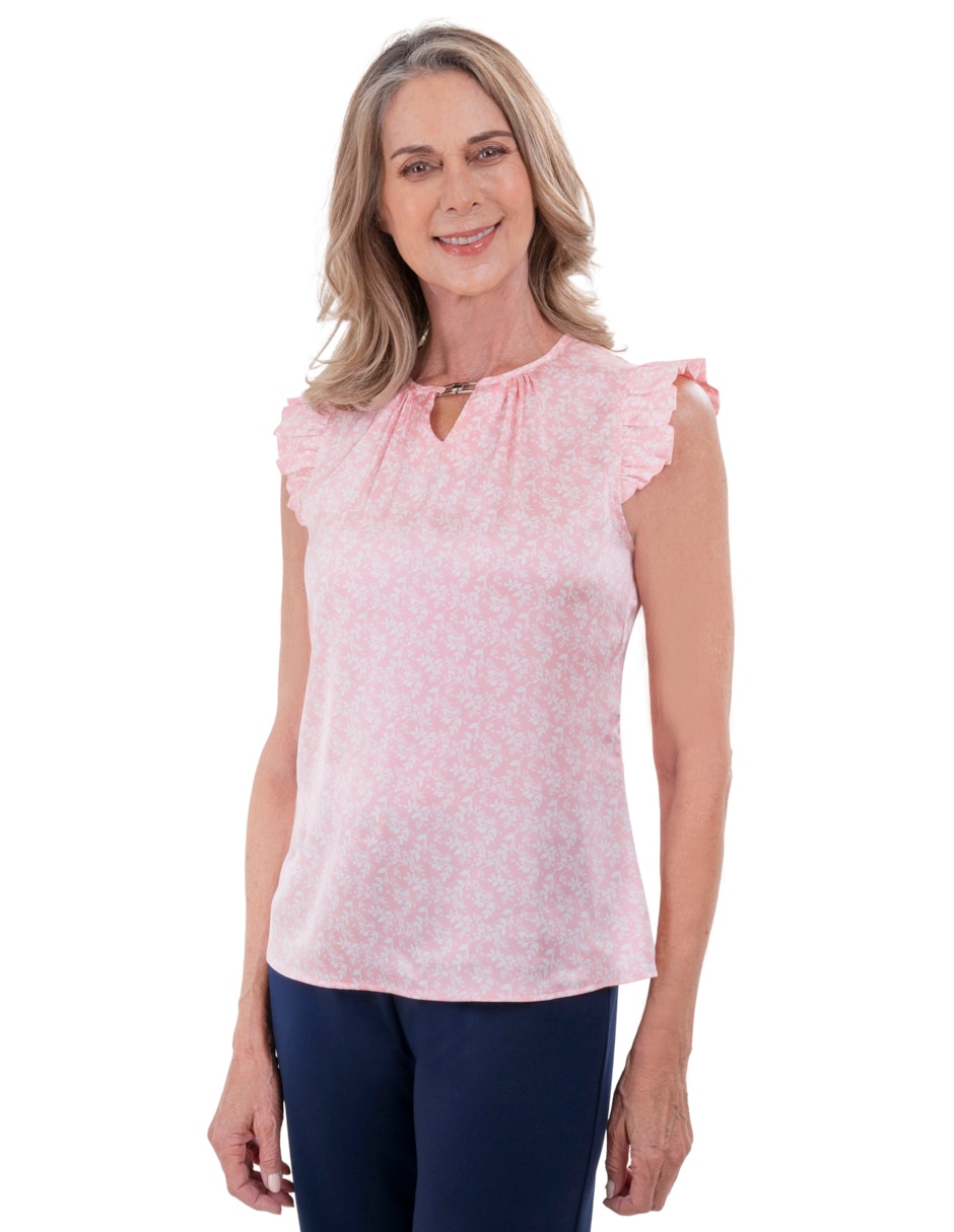 Blusa manga corta para mujer