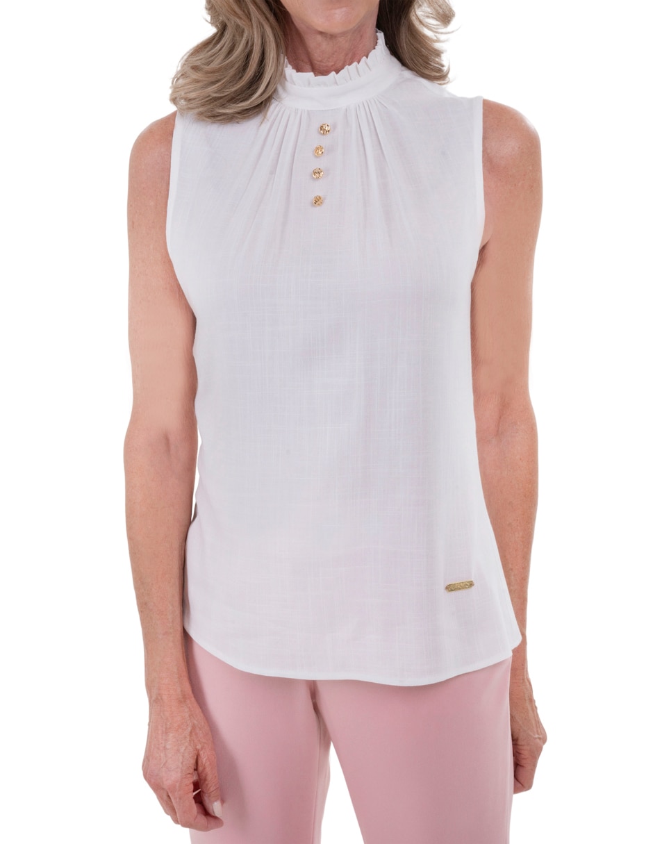 Blusa sin manga para mujer 4
