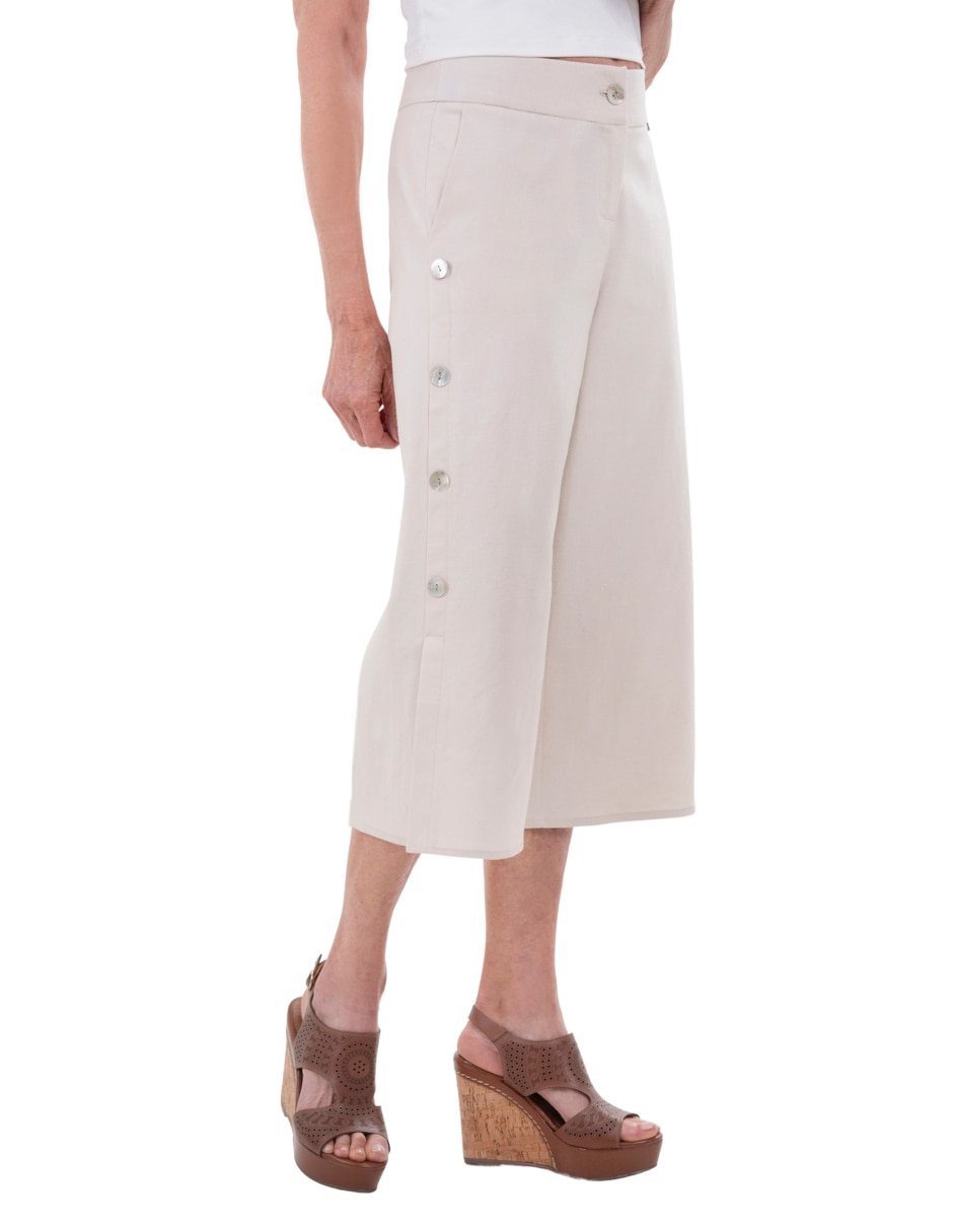 Pantalón coulotte regular para mujer