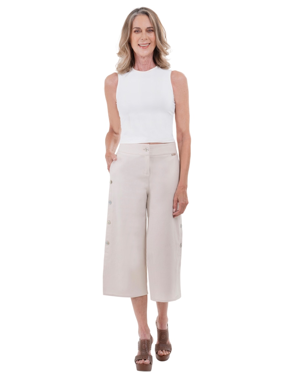 Pantalón coulotte regular para mujer 2