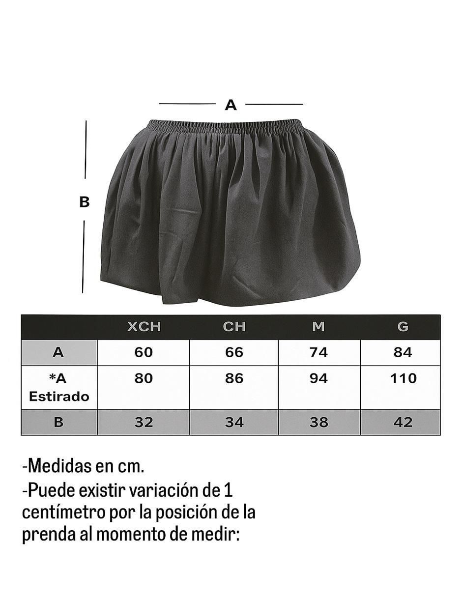 "falda/falda short/falda pantalón" corto pecana hecho en méxico "de" algodón "a la" (si aplica) pretina