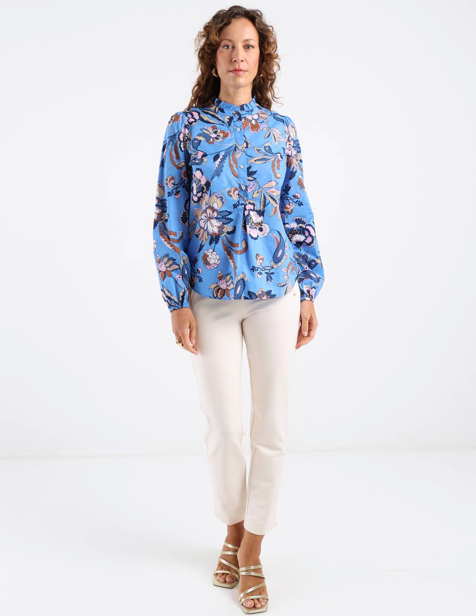 Blusa camisera manga larga para mujer 3
