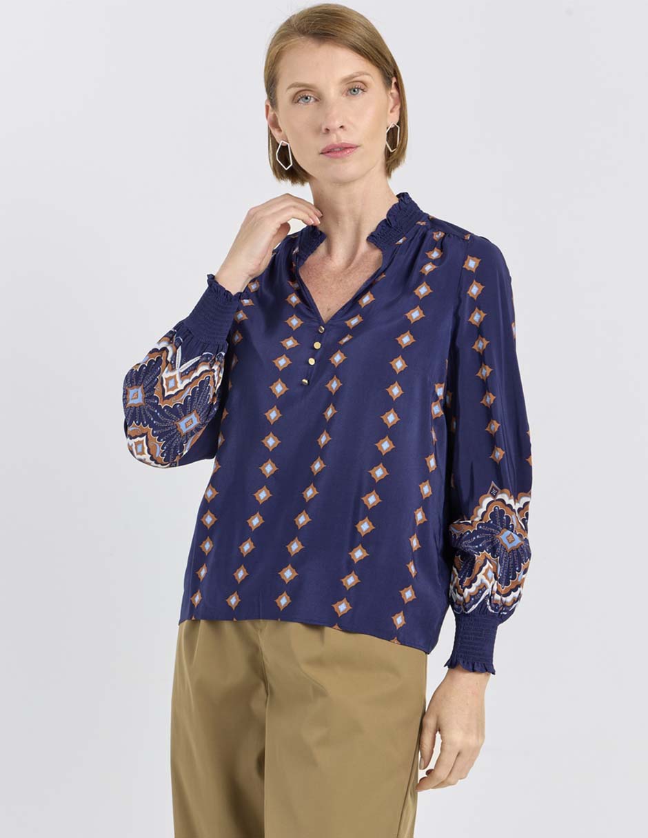 Blusa manga larga para mujer