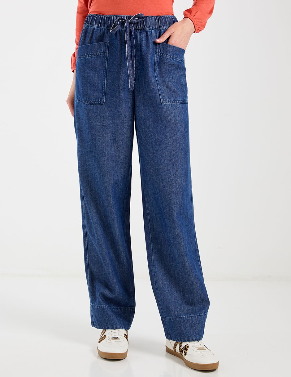 Pantalón relaxed wide leg para mujer 2