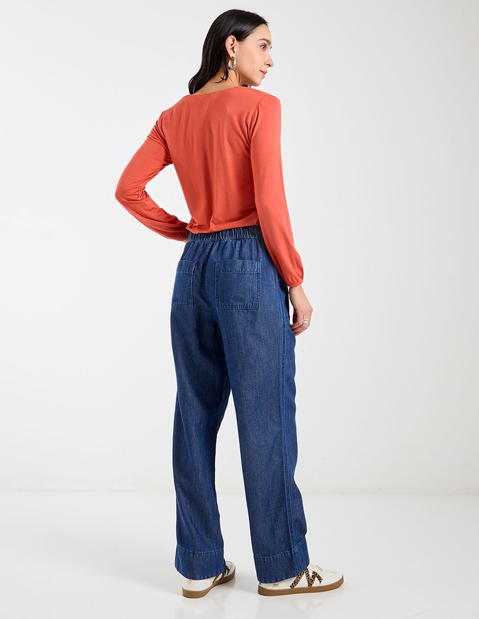 Pantalón relaxed wide leg para mujer 6