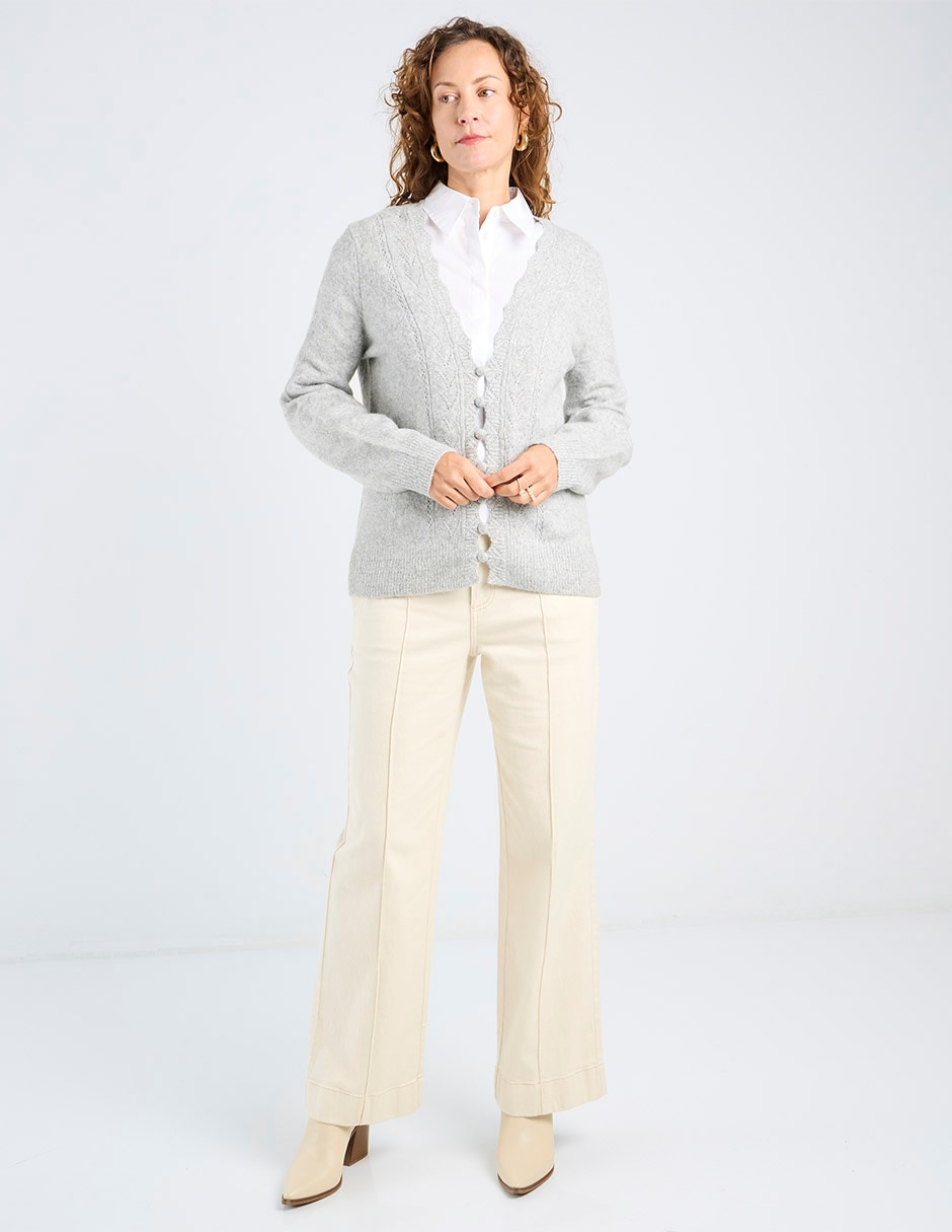 Jeans relaxed acampanado para mujer 2