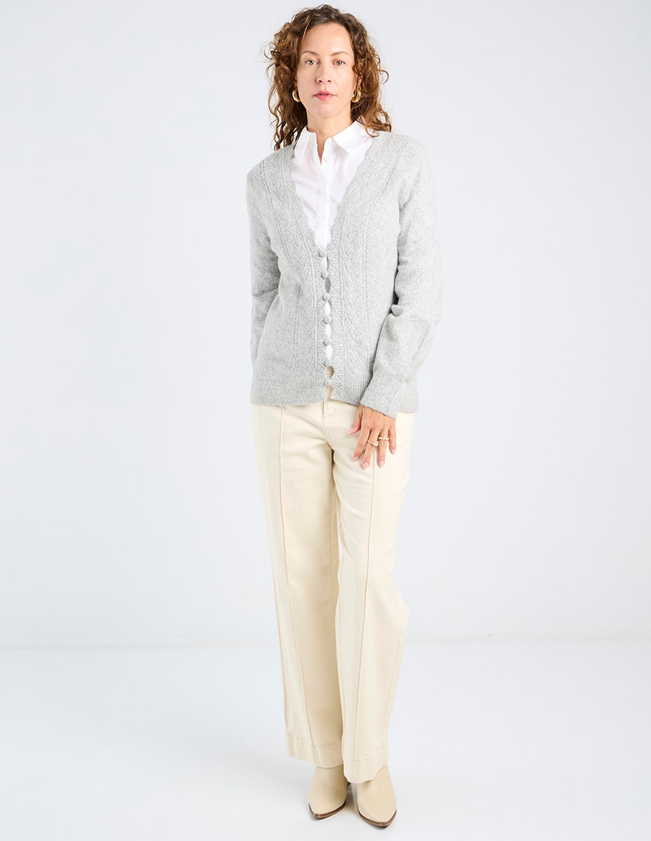 Jeans relaxed acampanado para mujer 3