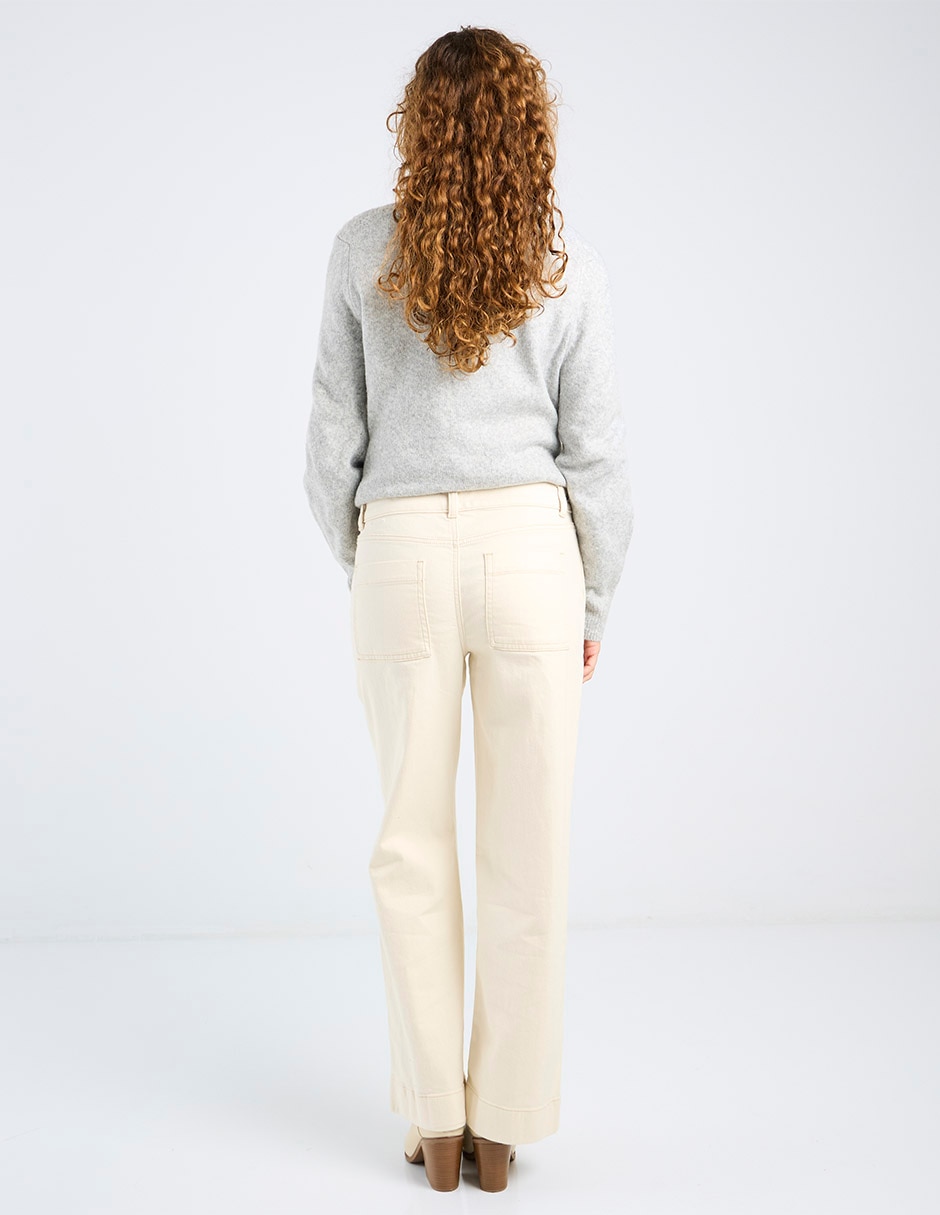 Jeans relaxed acampanado para mujer 6