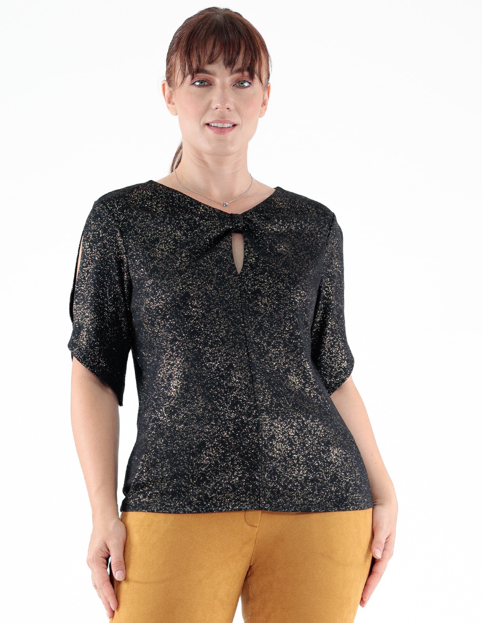 Blusa manga al codo para mujer 1