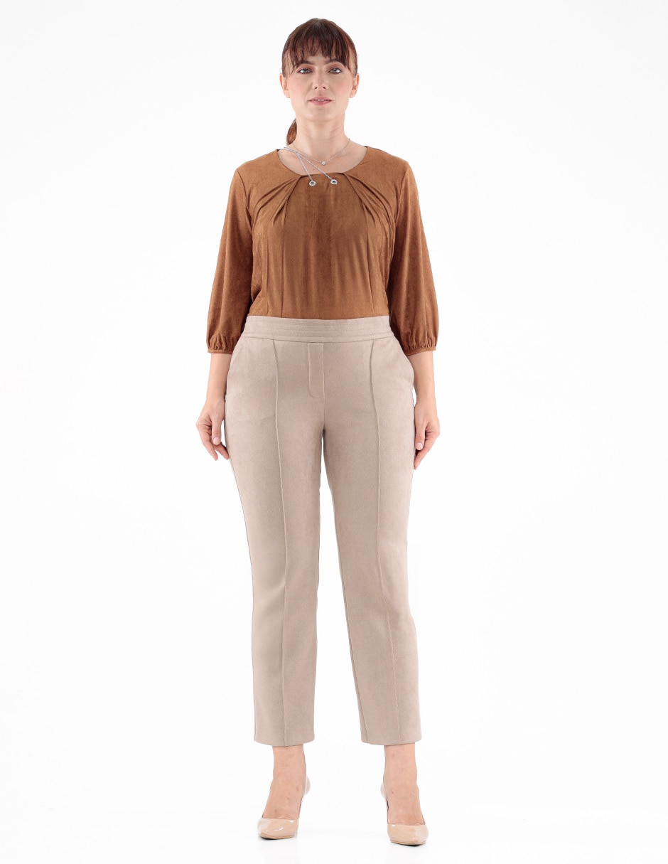 Pantalón de vestir straight para mujer 4