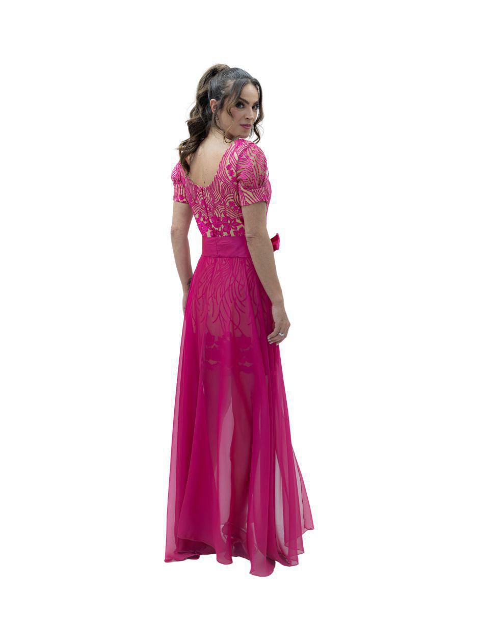 Vestido maxi de fiesta escote V 3