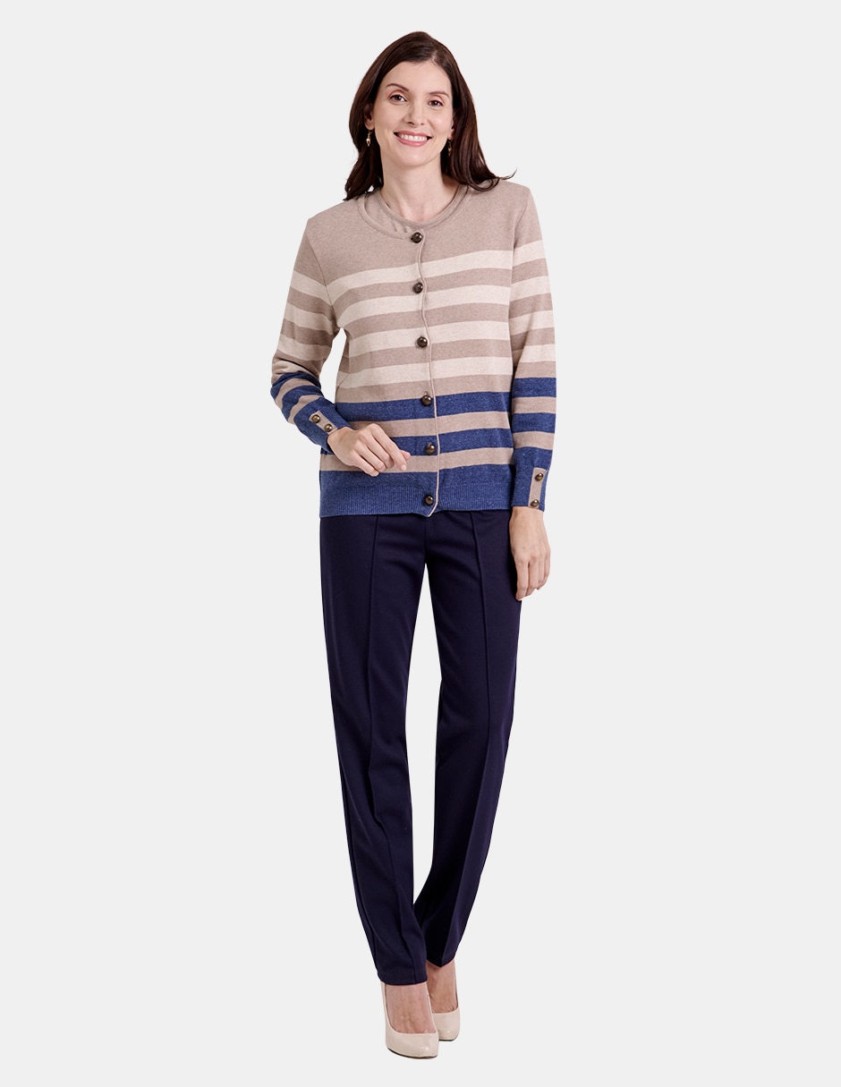 Suéter cuello redondo para mujer 2