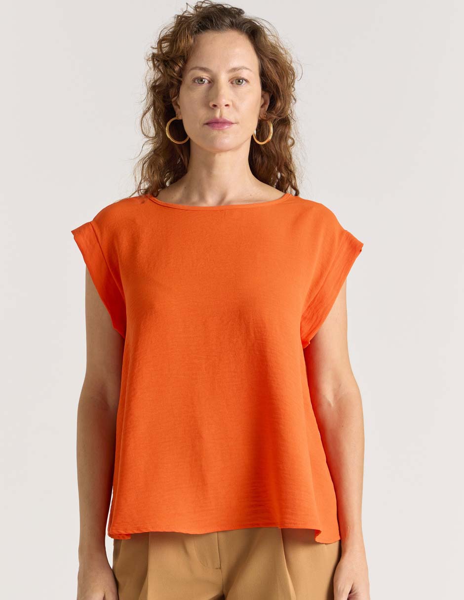 Blusa manga corta para mujer