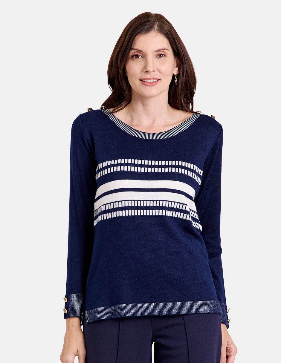 Blusa túnica manga larga para mujer