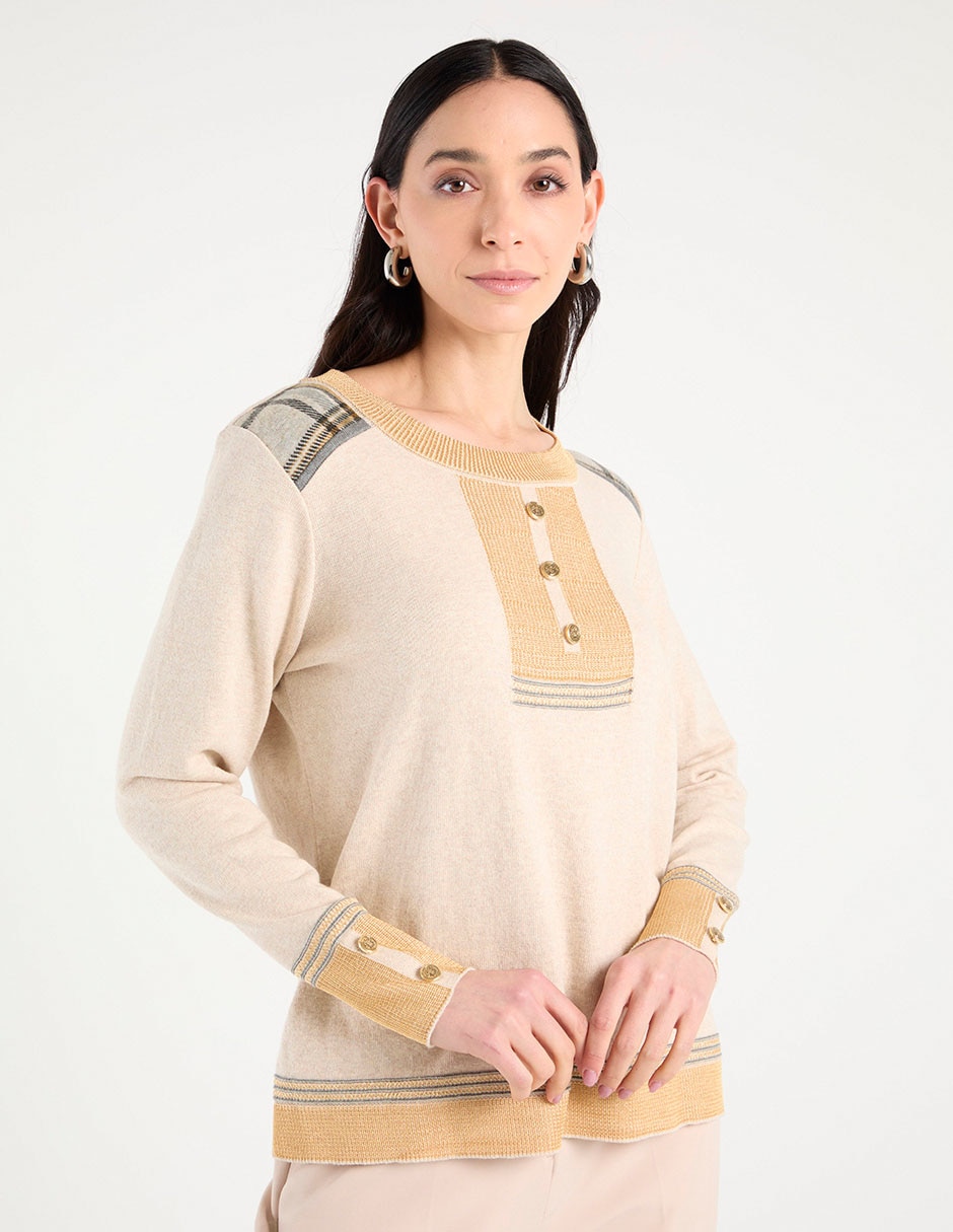 Blusa manga larga para mujer