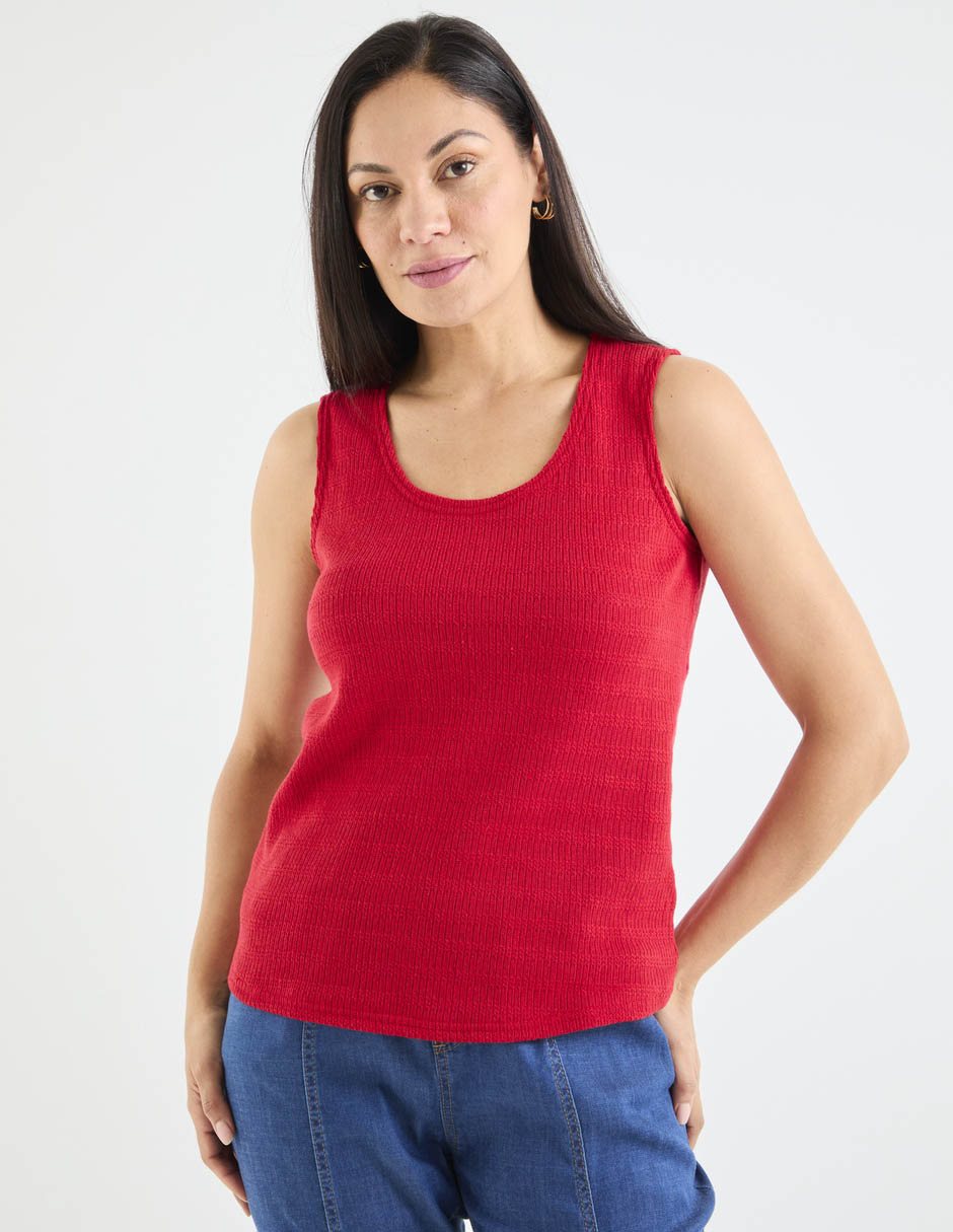 Top cuello redondo tirante ancho